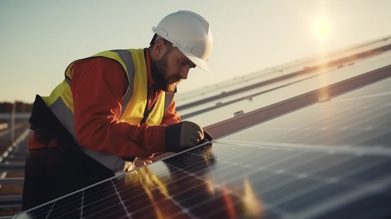 Detail-Studie aus der Praxis — Geschäftsbericht-Visual für Erneuerbare-Energie-Unternehmen.